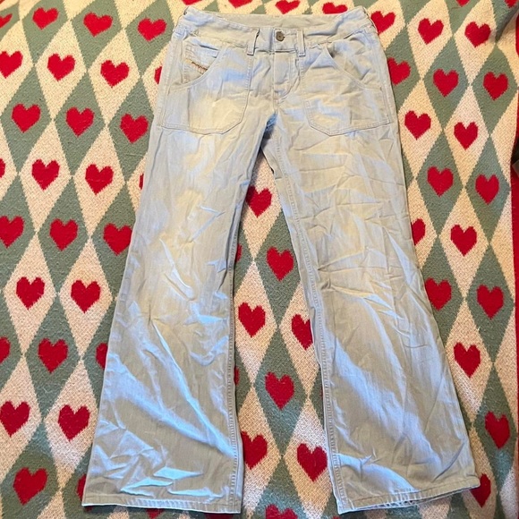 vintage diesel women’s W28 L32 “wirky” light wash low rise bootcut jeans - Picture 2 of 7